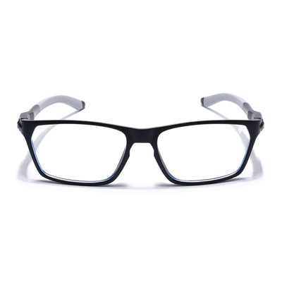 Voyage Active Black Rectangle Eyeglasses for Men & Women (9810MG5764-C2)