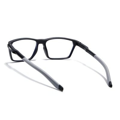 Voyage Active Black Rectangle Eyeglasses for Men & Women (9810MG5764-C2)