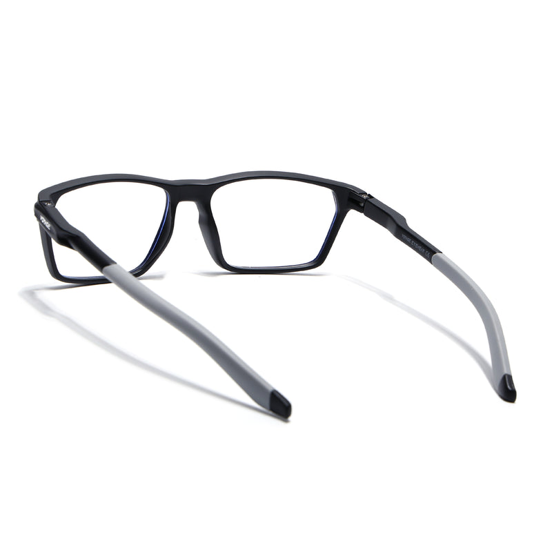 Voyage Active Black Rectangle Eyeglasses for Men & Women (9810MG5764-C2)