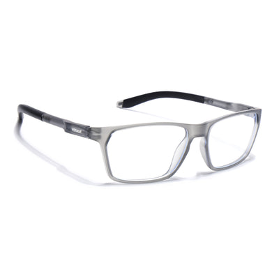Voyage Active Black Rectangle Eyeglasses for Men & Women (9810MG5766-C4)