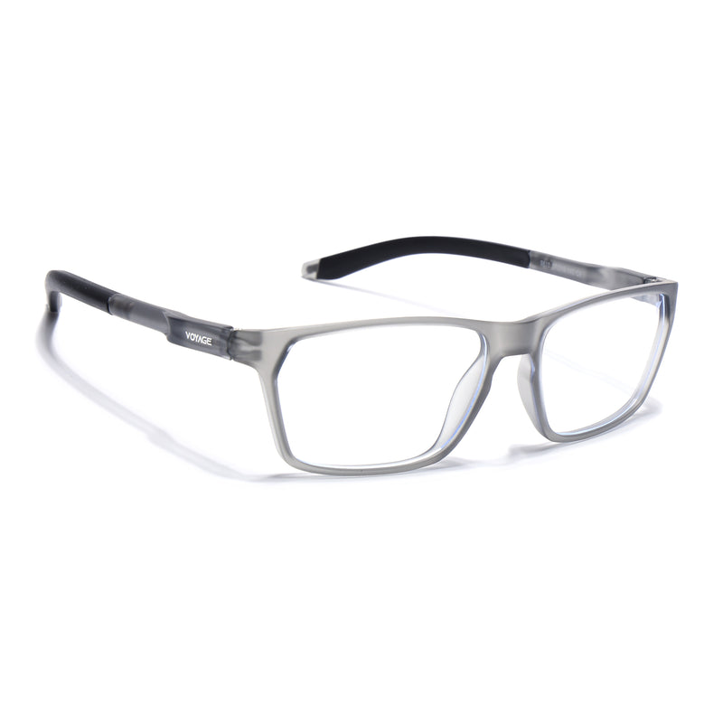 Voyage Active Black Rectangle Eyeglasses for Men & Women (9810MG5766-C4)