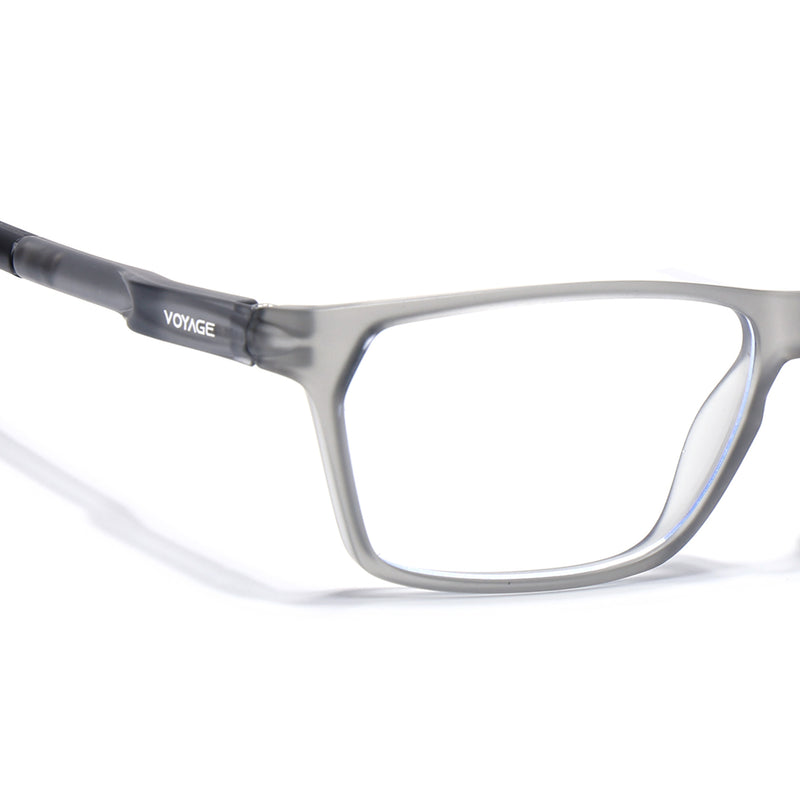 Voyage Active Black Rectangle Eyeglasses for Men & Women (9810MG5766-C4)