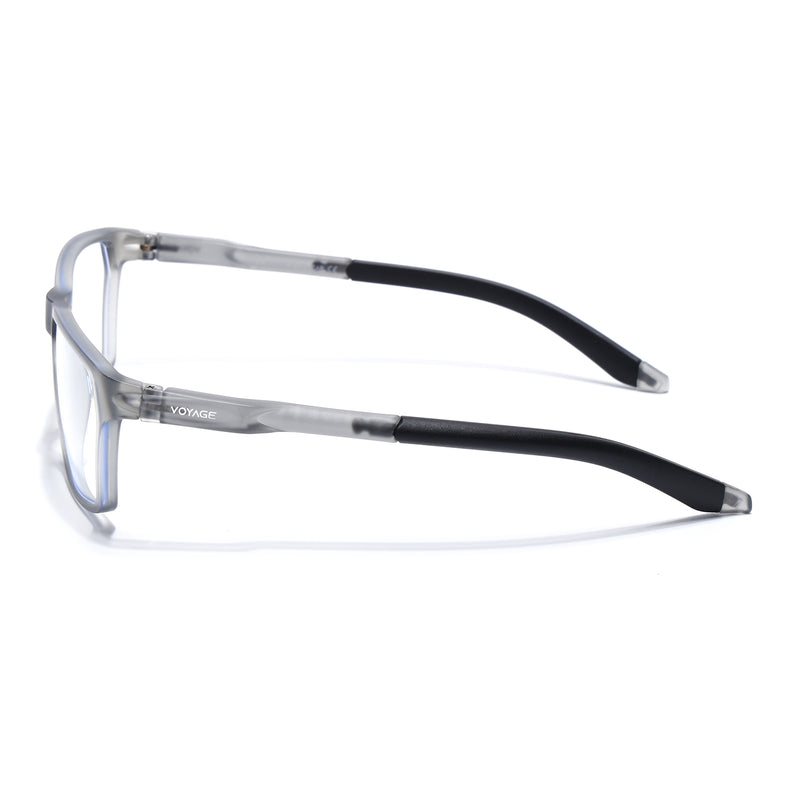 Voyage Active Black Rectangle Eyeglasses for Men & Women (9810MG5766-C4)