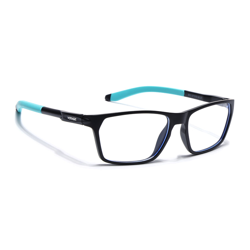 Voyage Active Black Rectangle Eyeglasses for Men & Women (9810MG5767-C5)