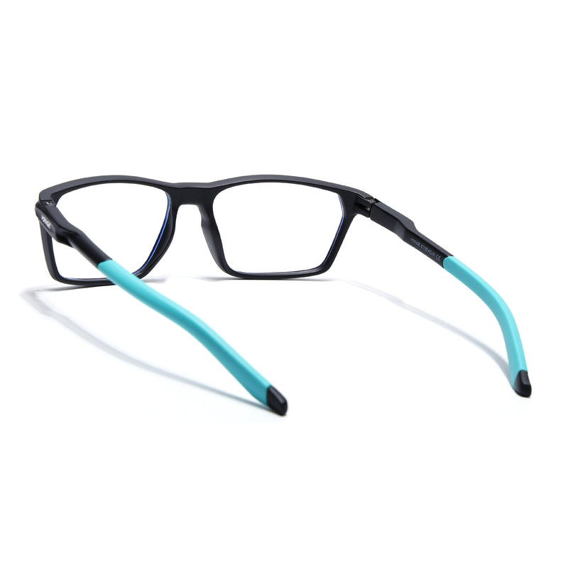 Voyage Active Black Rectangle Eyeglasses for Men & Women (9810MG5767-C5)
