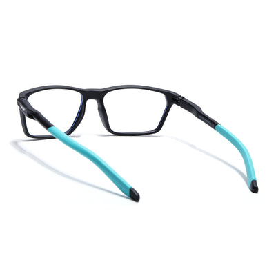 Voyage Active Black Rectangle Eyeglasses for Men & Women (9810MG5767-C5)