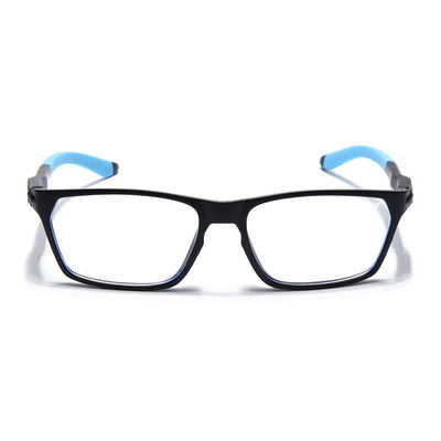 Voyage Active Black Rectangle Eyeglasses for Men & Women (9810MG5768-C6)