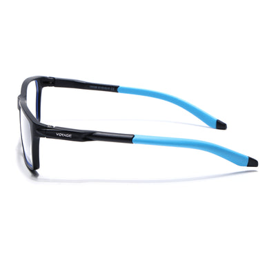 Voyage Active Black Rectangle Eyeglasses for Men & Women (9810MG5768-C6)