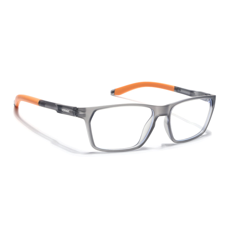 Voyage Active Grey Rectangle Eyeglasses for Men & Women (9810MG5769-C7)