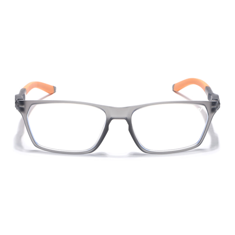 Voyage Active Grey Rectangle Eyeglasses for Men & Women (9810MG5769-C7)