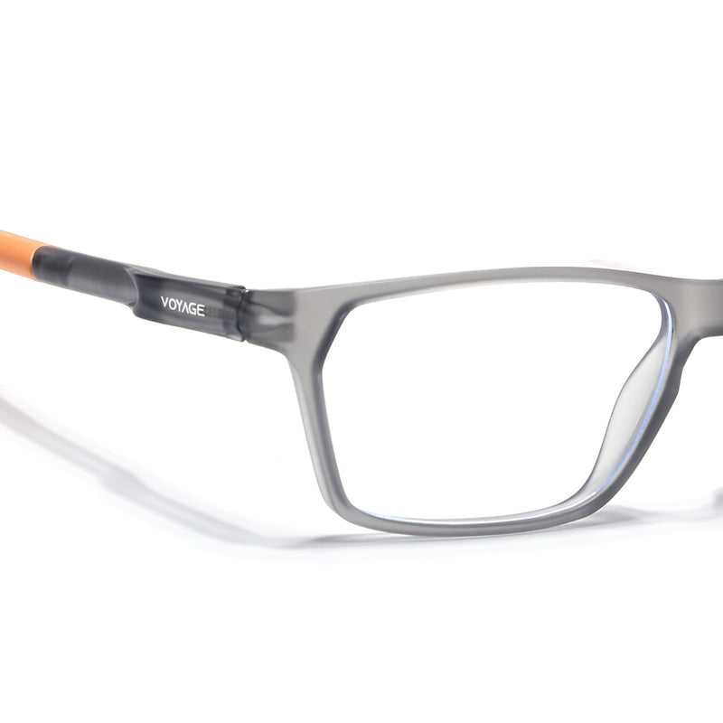 Voyage Active Grey Rectangle Eyeglasses for Men & Women (9810MG5769-C7)