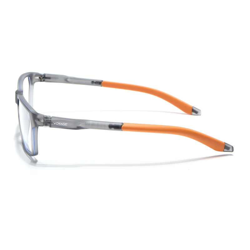 Voyage Active Grey Rectangle Eyeglasses for Men & Women (9810MG5769-C7)
