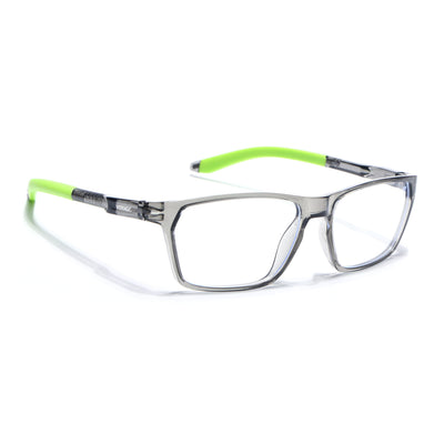 Voyage Active Transparent Grey Rectangle Eyeglasses for Men & Women (9810MG5771-C9)