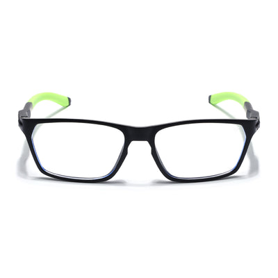 Voyage Active Black Rectangle Eyeglasses for Men & Women (9810MG5772-C10)