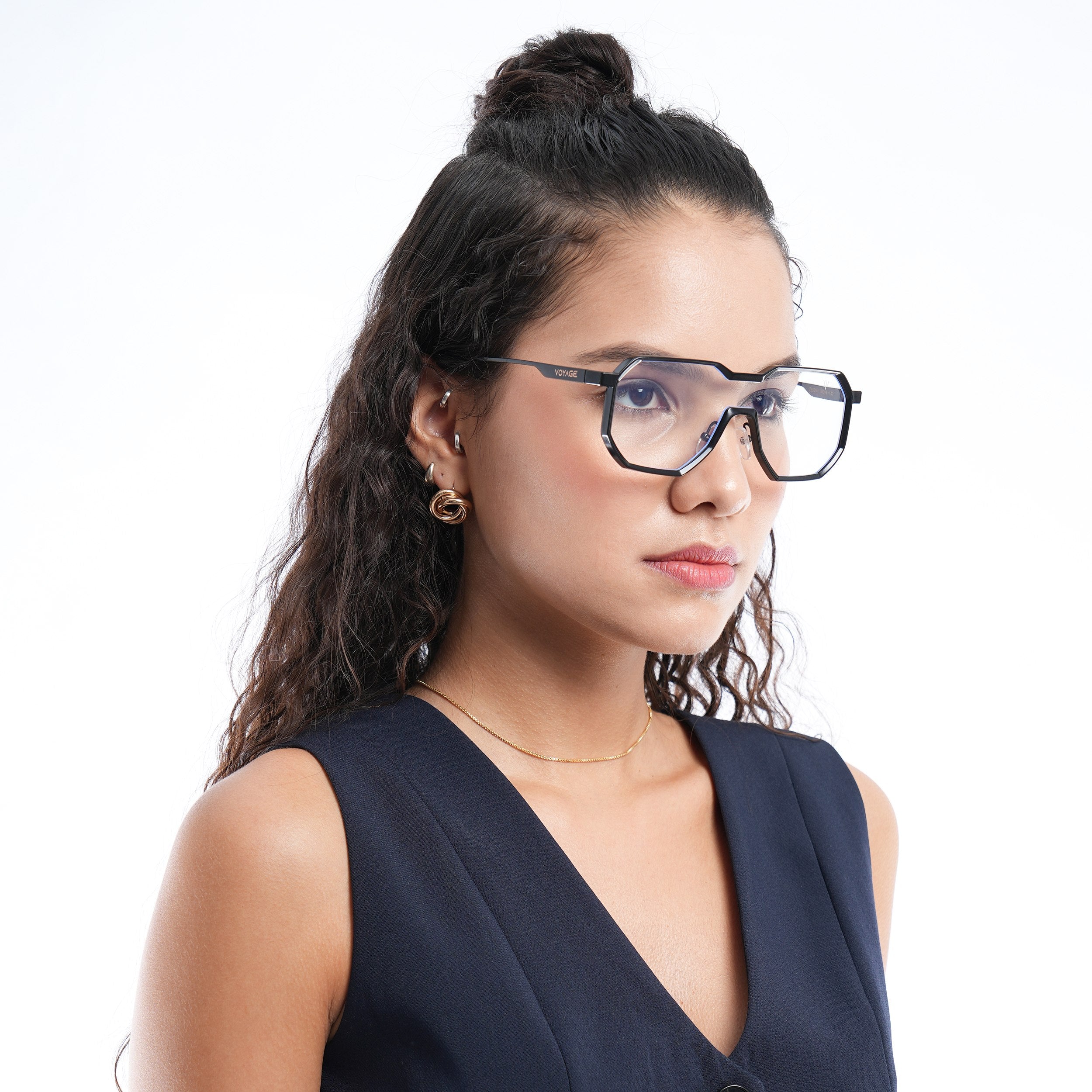 Drip | Matt Black Eyeglasses for Men & Women | 98145MG5164-C2