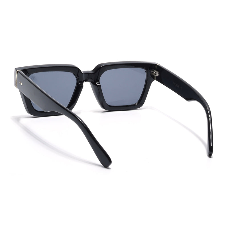 Eyejack Shine Black Square Sunglasses for Men & Women (98170CL1065)
