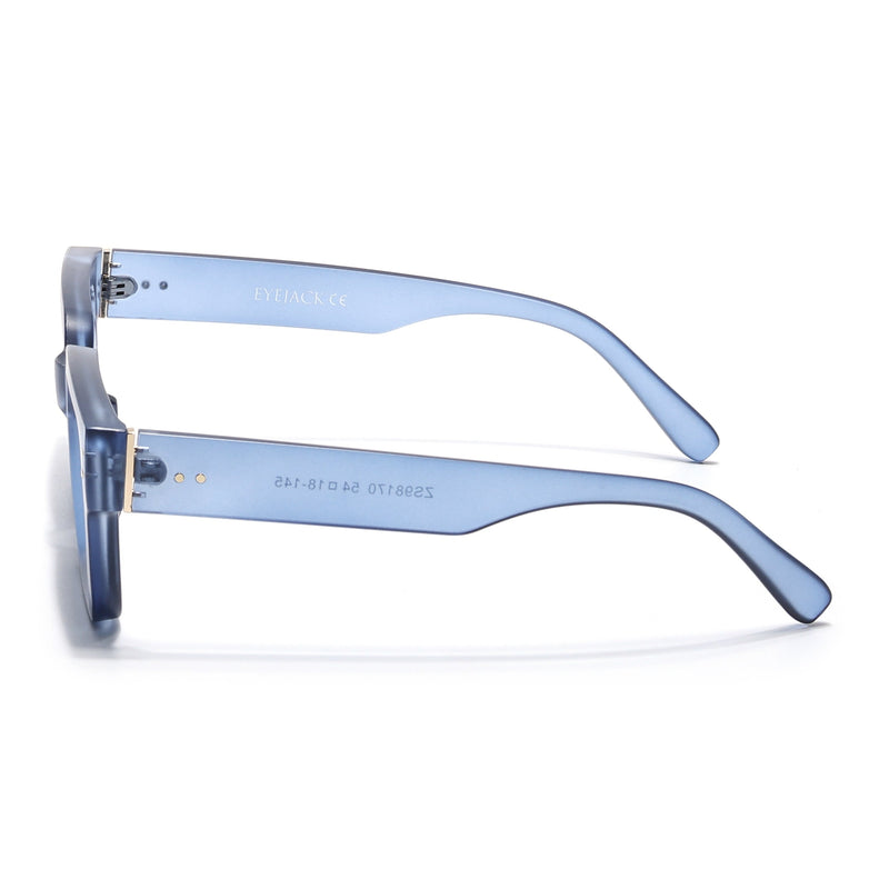 Eyejack Blue Square Sunglasses for Men & Women (98170CL1067)