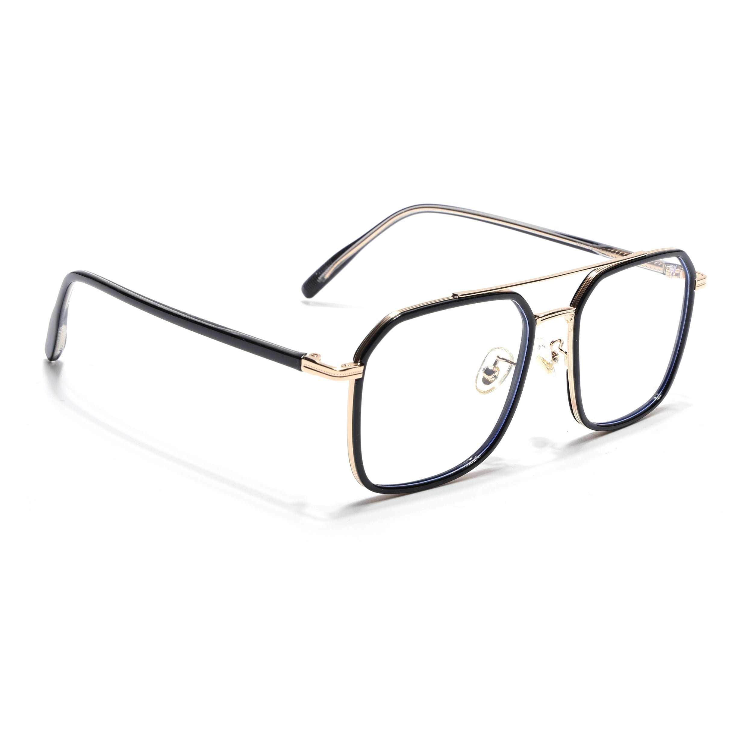 Voyage Maverick Black & Golden Wayfarer Eyeglasses for Men & Women (9822MG5132-C1)