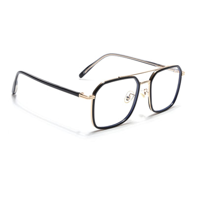 Voyage Maverick Black & Golden Wayfarer Eyeglasses for Men & Women (9822MG5132-C1)