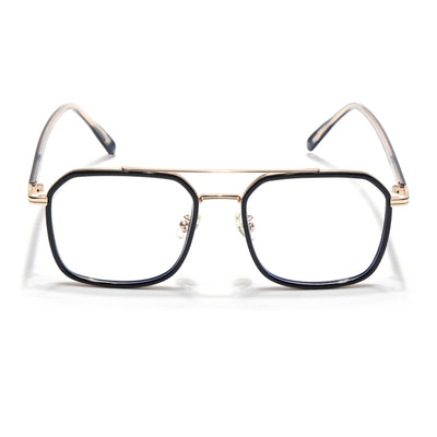 Voyage Maverick Black & Golden Wayfarer Eyeglasses for Men & Women (9822MG5132-C1)