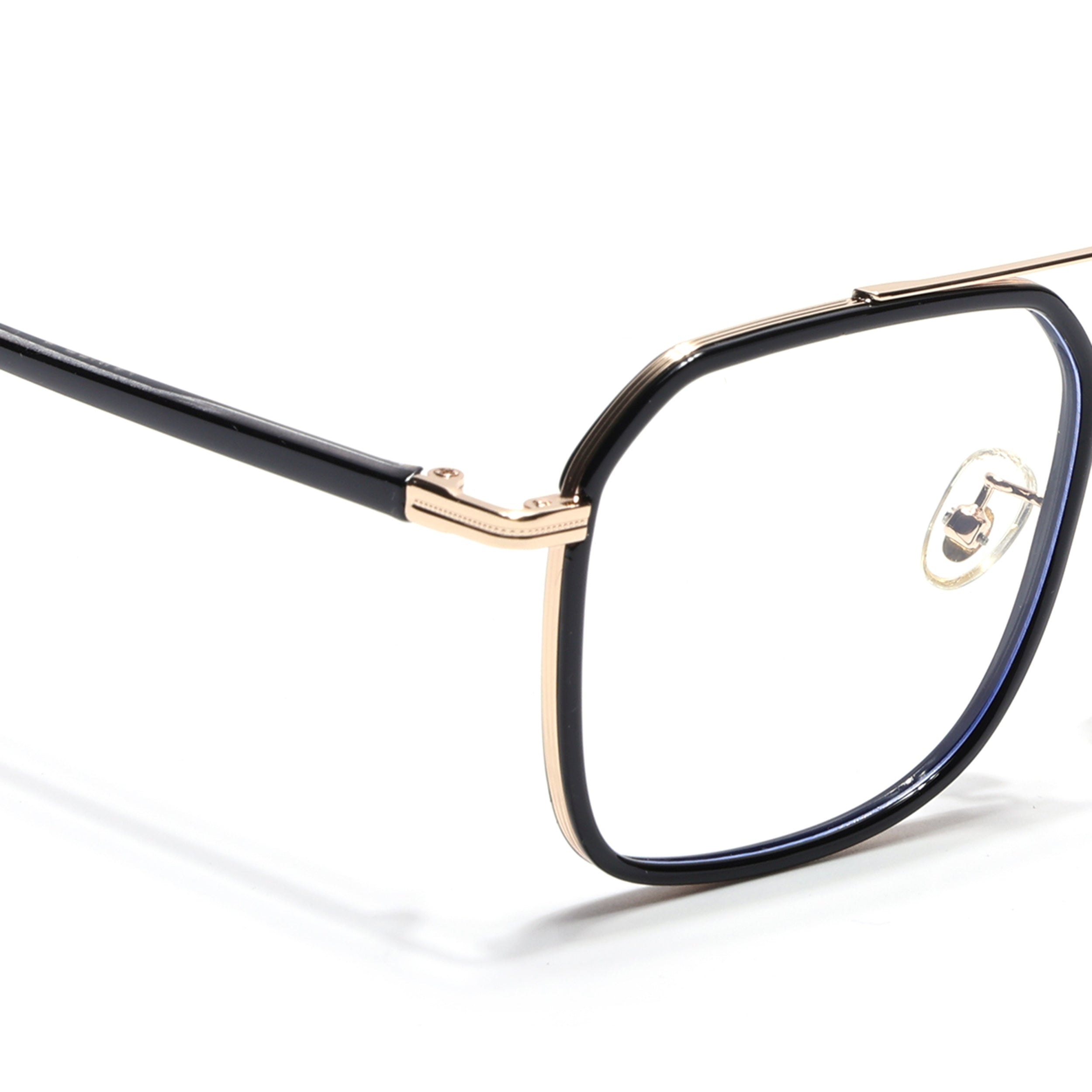 Voyage Maverick Black & Golden Wayfarer Eyeglasses for Men & Women (9822MG5132-C1)