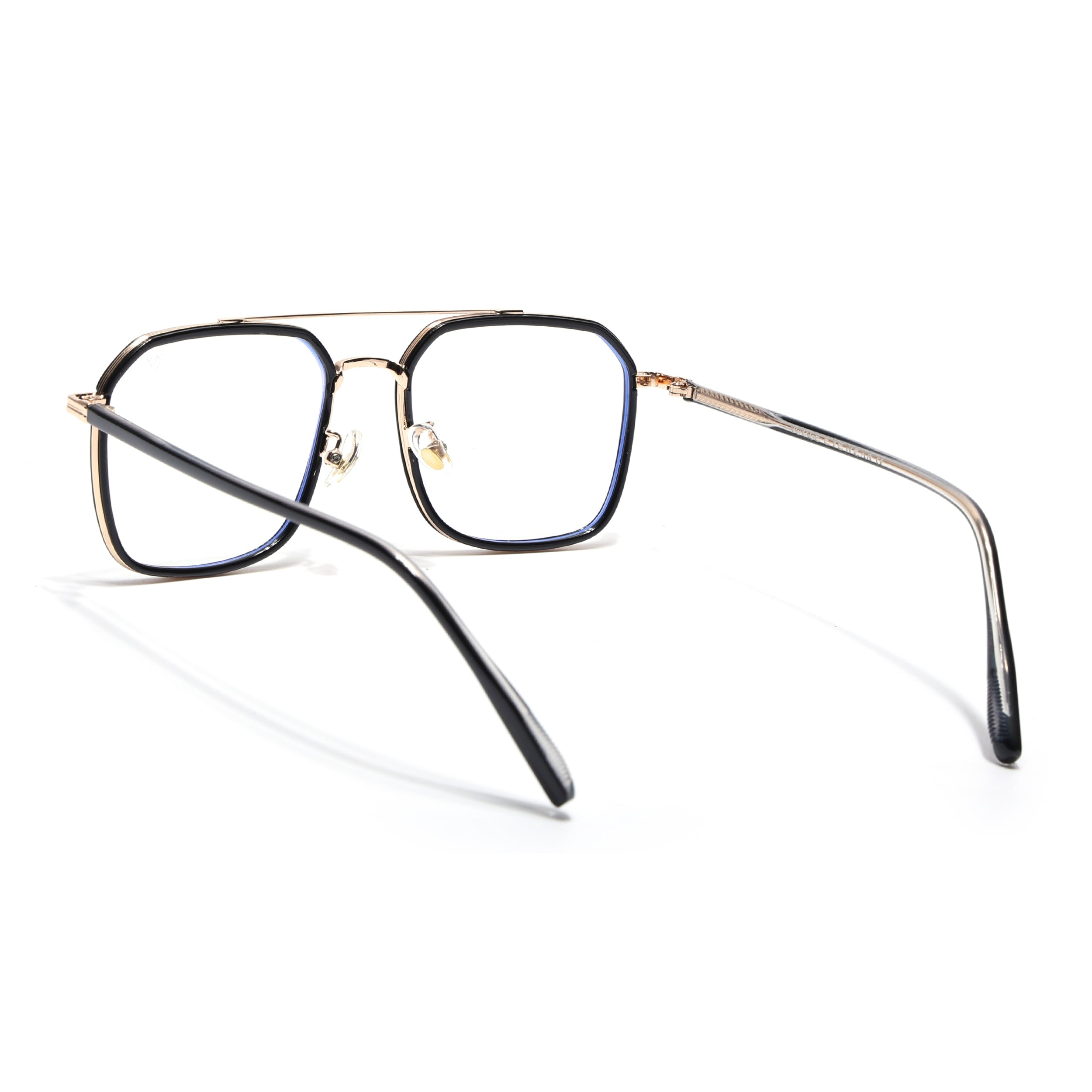 Voyage Maverick Black & Golden Wayfarer Eyeglasses for Men & Women (9822MG5132-C1)