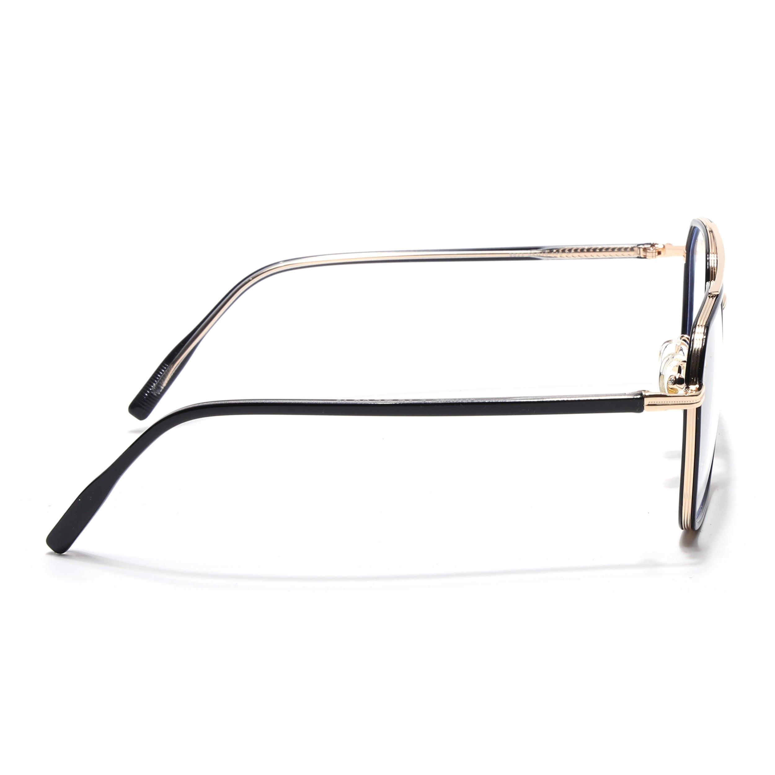 Voyage Maverick Black & Golden Wayfarer Eyeglasses for Men & Women (9822MG5132-C1)