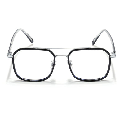 Voyage Maverick Black & Silver Wayfarer Eyeglasses for Men & Women (9822MG5133-C2)