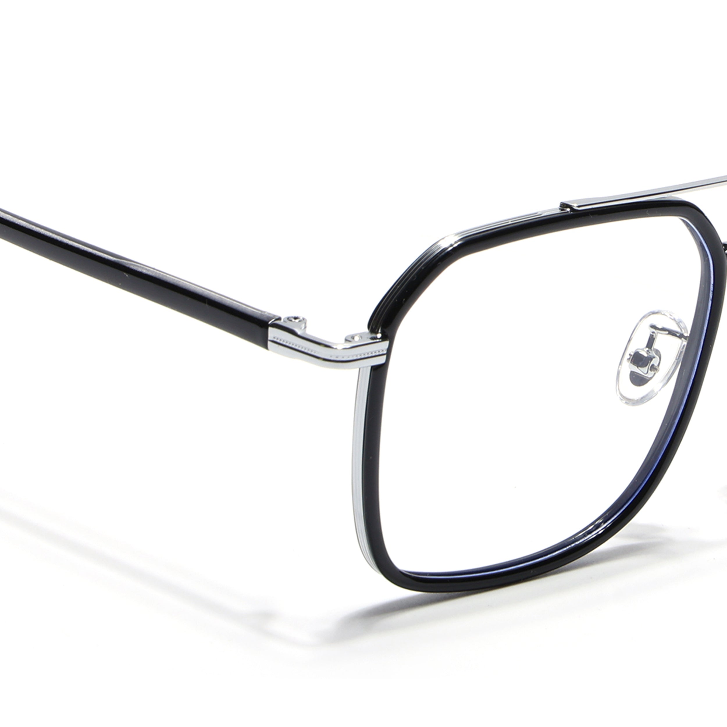 Voyage Maverick Black & Silver Wayfarer Eyeglasses for Men & Women (9822MG5133-C2)