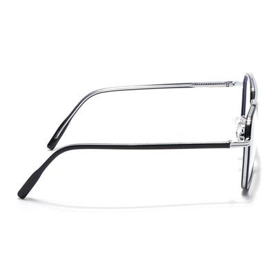 Voyage Maverick Black & Silver Wayfarer Eyeglasses for Men & Women (9822MG5133-C2)