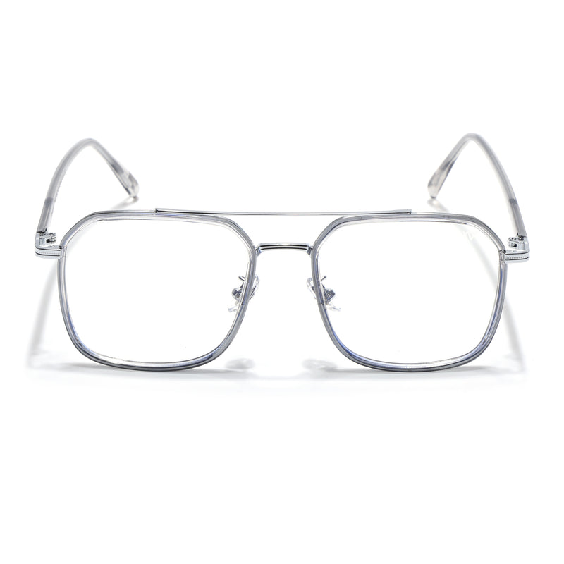 Voyage Maverick Grey & Silver Wayfarer Eyeglasses for Men & Women (9822MG5134-C3)