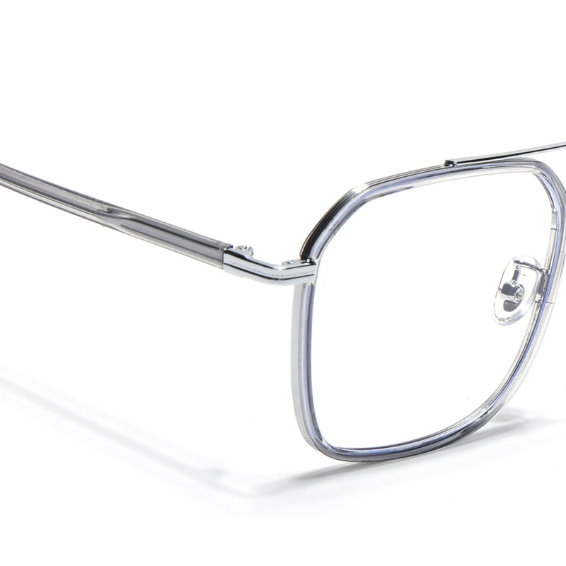 Voyage Maverick Grey & Silver Wayfarer Eyeglasses for Men & Women (9822MG5134-C3)