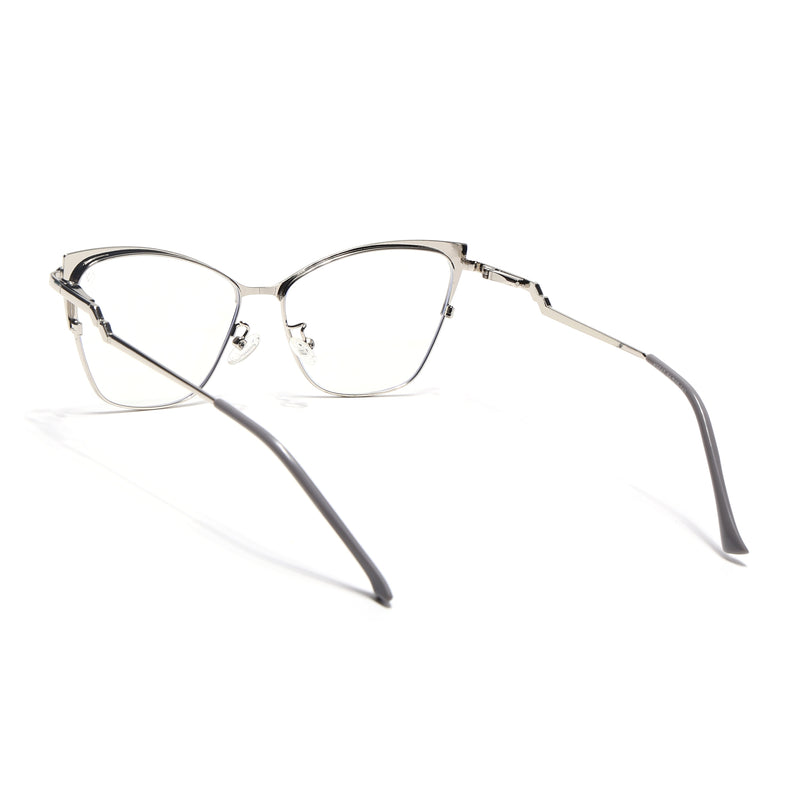Voyage Glam Sky Blue & Golden Cateye Eyeglasses for Women (9847MG4401-C5)