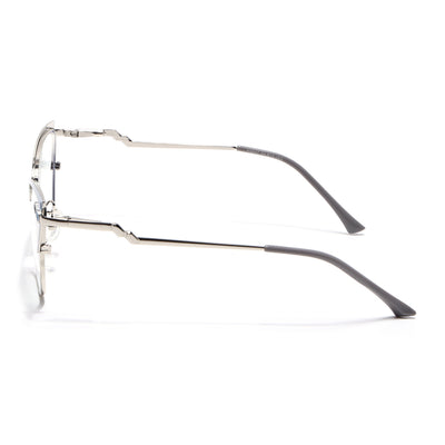 Voyage Glam Sky Blue & Golden Cateye Eyeglasses for Women (9847MG4401-C5)
