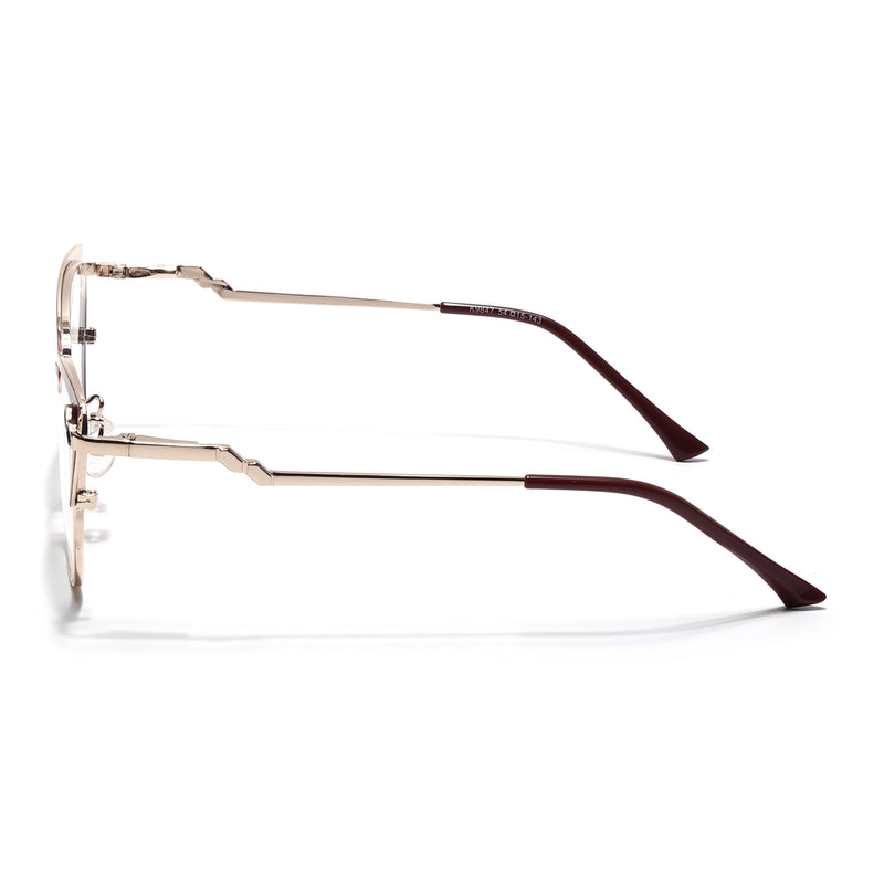 Voyage Glam Red & Golden Cateye Eyeglasses for Women (9847MG4402-C2)