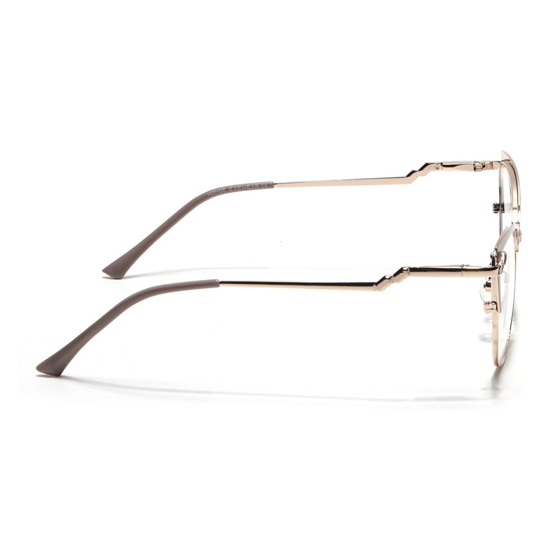 Voyage Glam Purple & Golden Cateye Eyeglasses for Women (9847MG4403-C3)