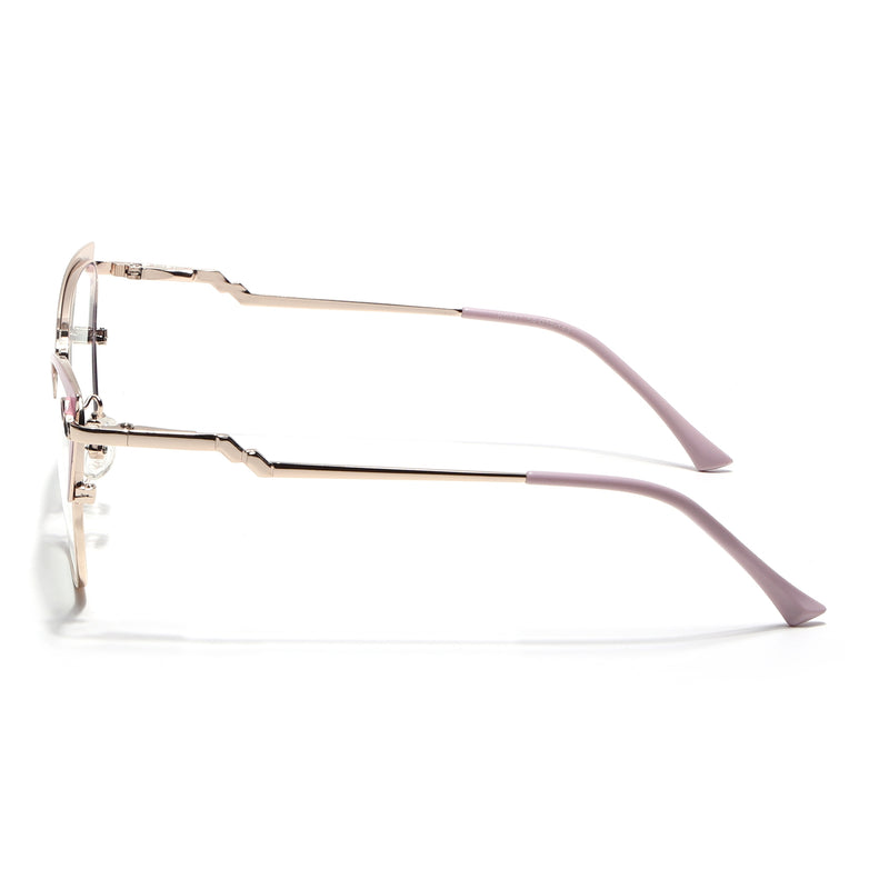 Voyage Glam Pink & Golden Cateye Eyeglasses for Women (9847MG4404-C4)