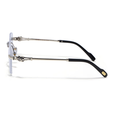 Calen | Clear Rimless Eyeglasses | Silver Frame - FMG8711