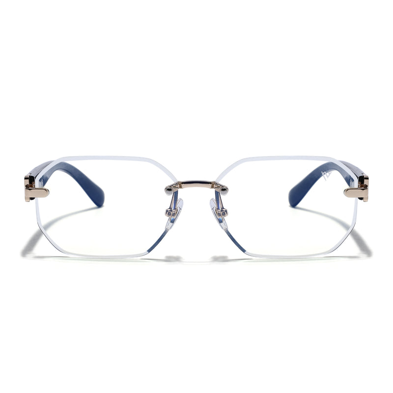 Voyage Golden Rimless Eyeglasses for Men & Women (98524FMG7803)