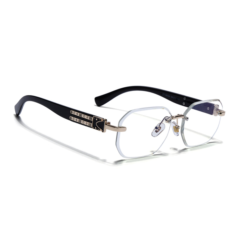 Voyage Golden Rimless Eyeglasses for Men & Women (98524FMG7803)