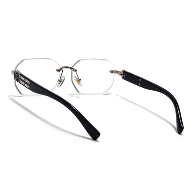 Voyage Golden Rimless Eyeglasses for Men & Women (98524FMG7803)