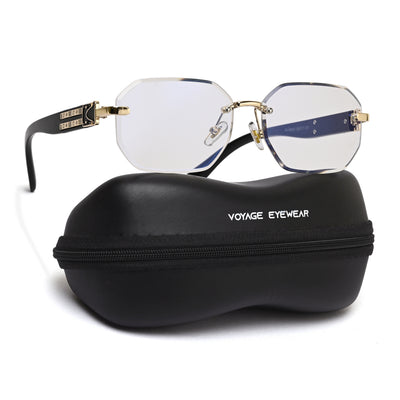Voyage Golden Rimless Eyeglasses for Men & Women (98524FMG7803)