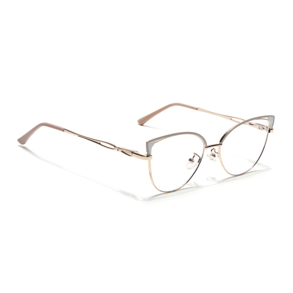 Voyage Glam Nude & Golden Cateye Eyeglasses for Women (9853MG4419-C5)