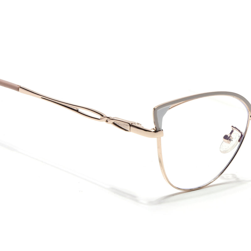 Voyage Glam Nude & Golden Cateye Eyeglasses for Women (9853MG4419-C5)