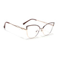 Voyage Glam Brown & Golden Cateye Eyeglasses for Women (9853MG4420-C2)