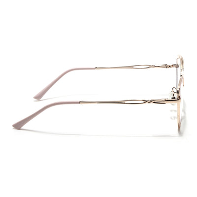 Voyage Glam Pink & Golden Cateye Eyeglasses for Women (9853MG4421-C3)