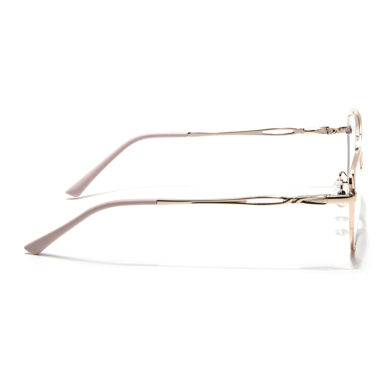 Voyage Glam Pink & Golden Cateye Eyeglasses for Women (9853MG4421-C3)