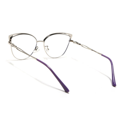 Voyage Glam Purple & Golden Cateye Eyeglasses for Women (9853MG4422-C4)