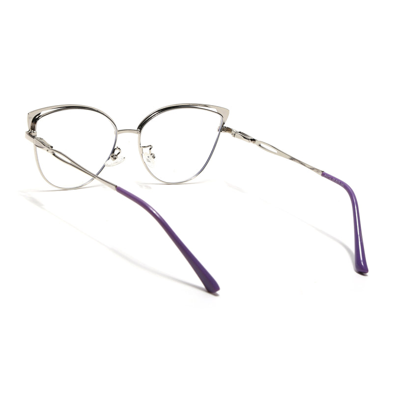 Voyage Glam Purple & Golden Cateye Eyeglasses for Women (9853MG4422-C4)