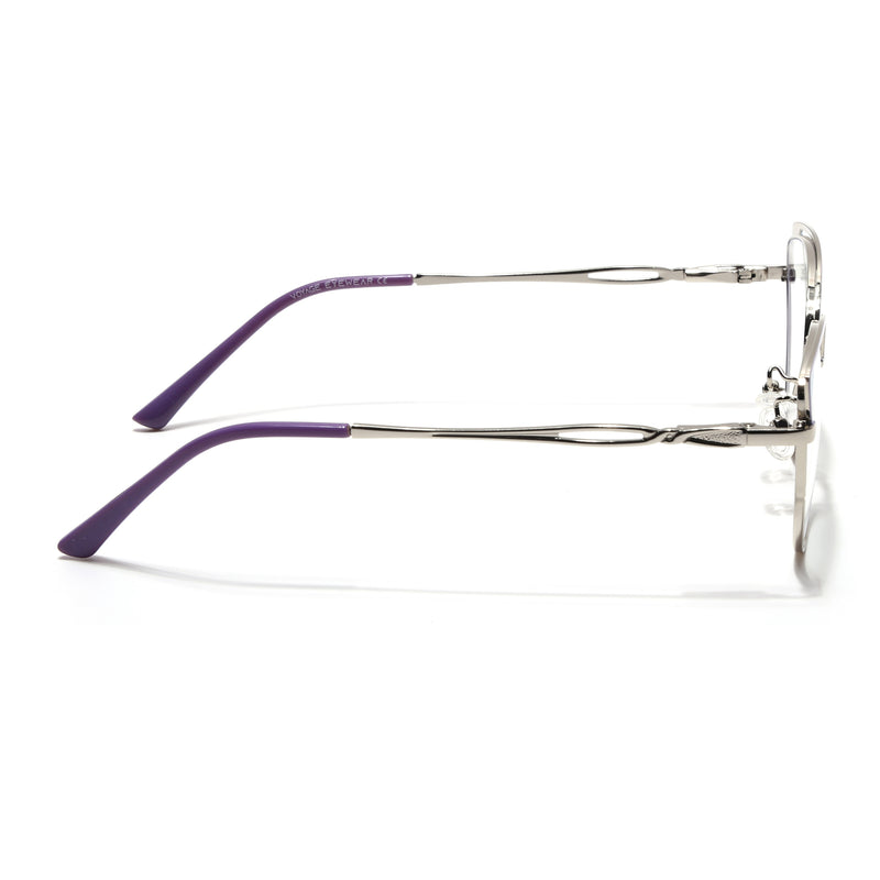 Voyage Glam Purple & Golden Cateye Eyeglasses for Women (9853MG4422-C4)